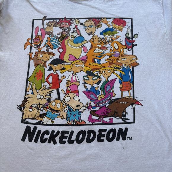 Nickelodeon 90s Cartoons All-Stars Long Sleeve Graphic Tee White L - Picture 8 of 10